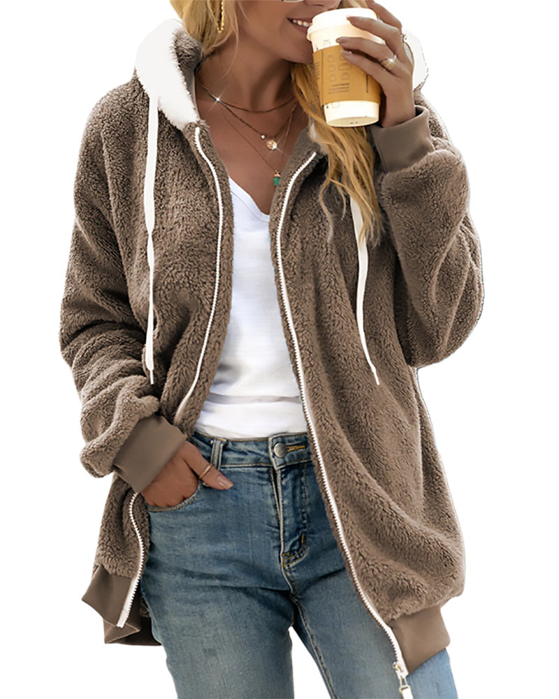 Women's Zip Front Hooded Jacket — View 3
