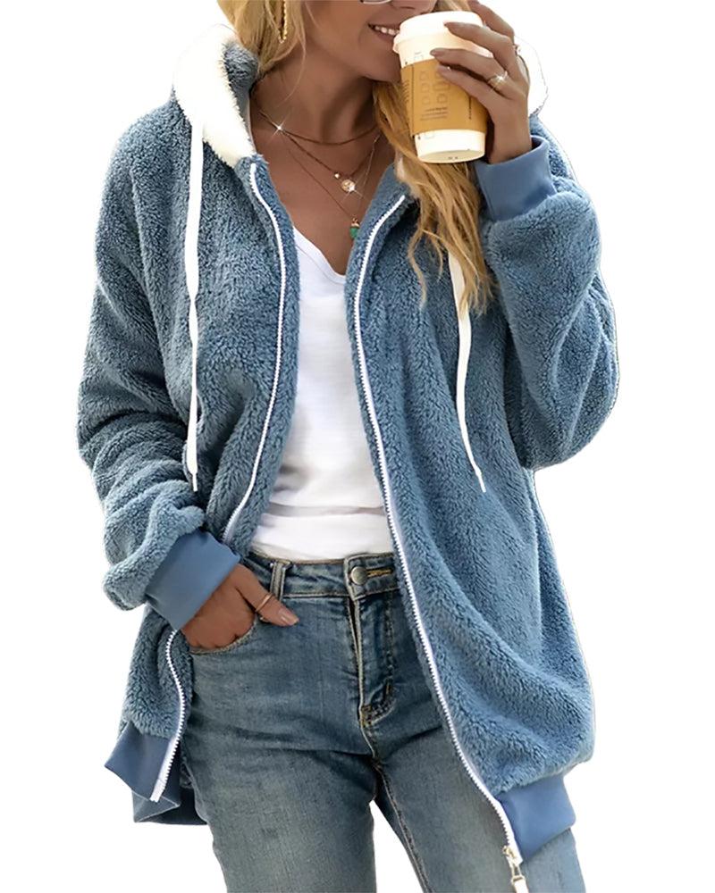 Women's Zip Front Hooded Jacket — View 1