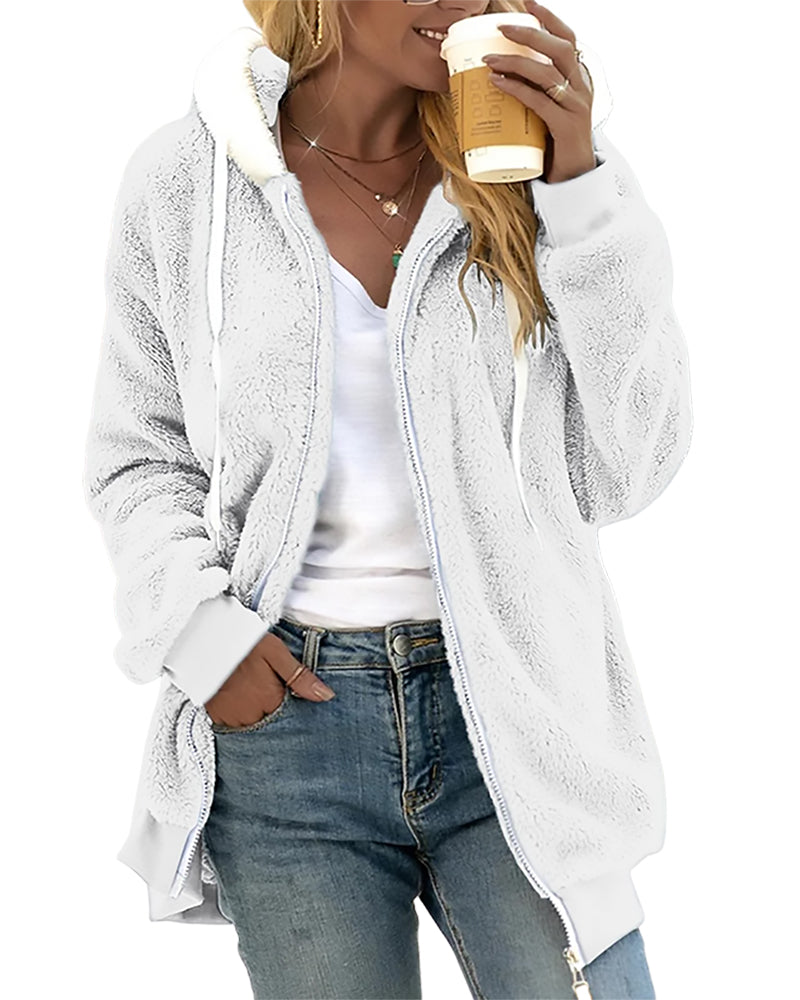 Women's Zip Front Hooded Jacket — View 2