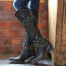 Women's Studded Knee High Boots — View 17