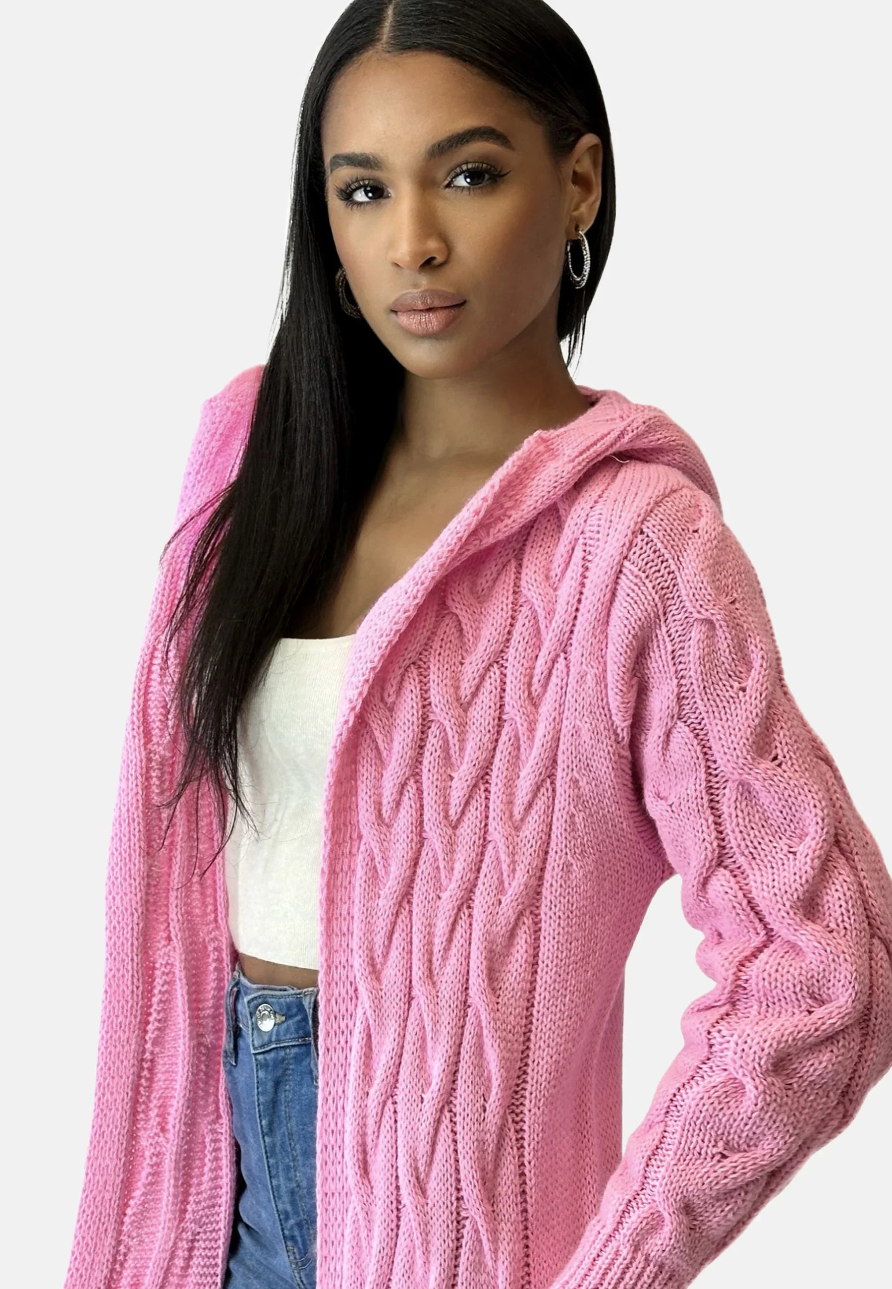 Women's Hooded Longline Cardigan — View 4