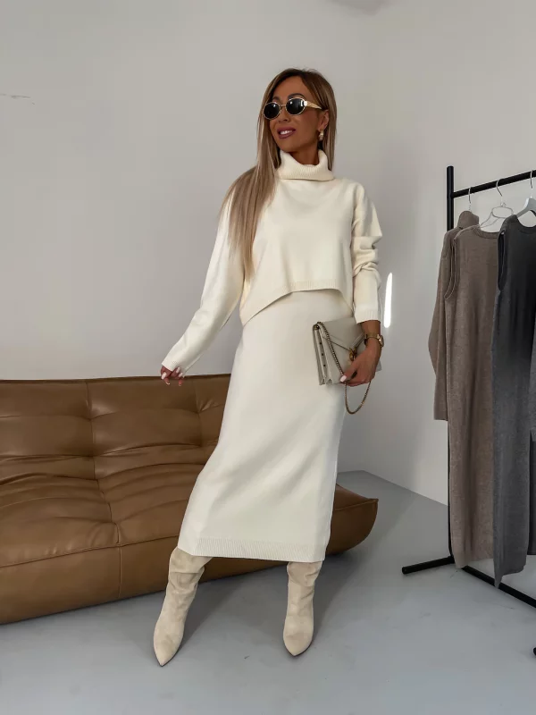 Women's Turtleneck Sweater Dress — View 1
