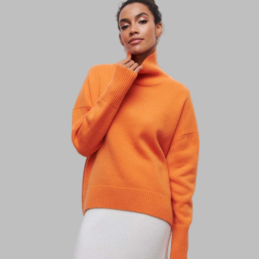 Women's Oversized Mock Neck Sweater — View 1
