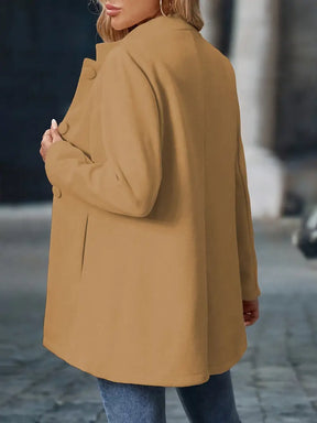 Women's Button-Front Winter Coat | Sofia in Black - Juana Fashion