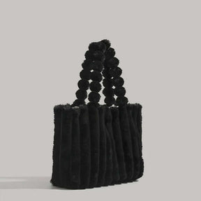 Women's Plush Ribbed Tote Bag by Juana Fashion