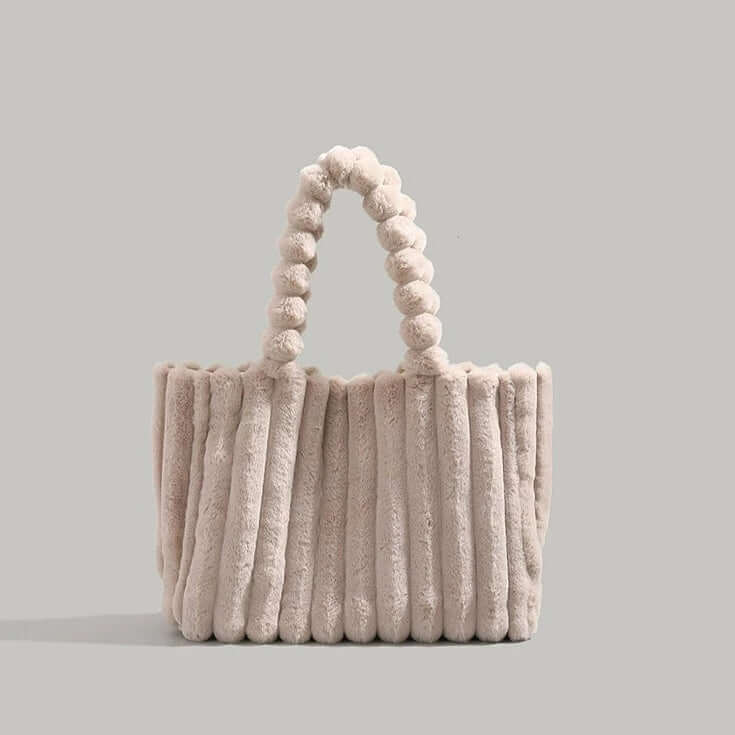 Women's Plush Ribbed Tote Bag by Juana Fashion