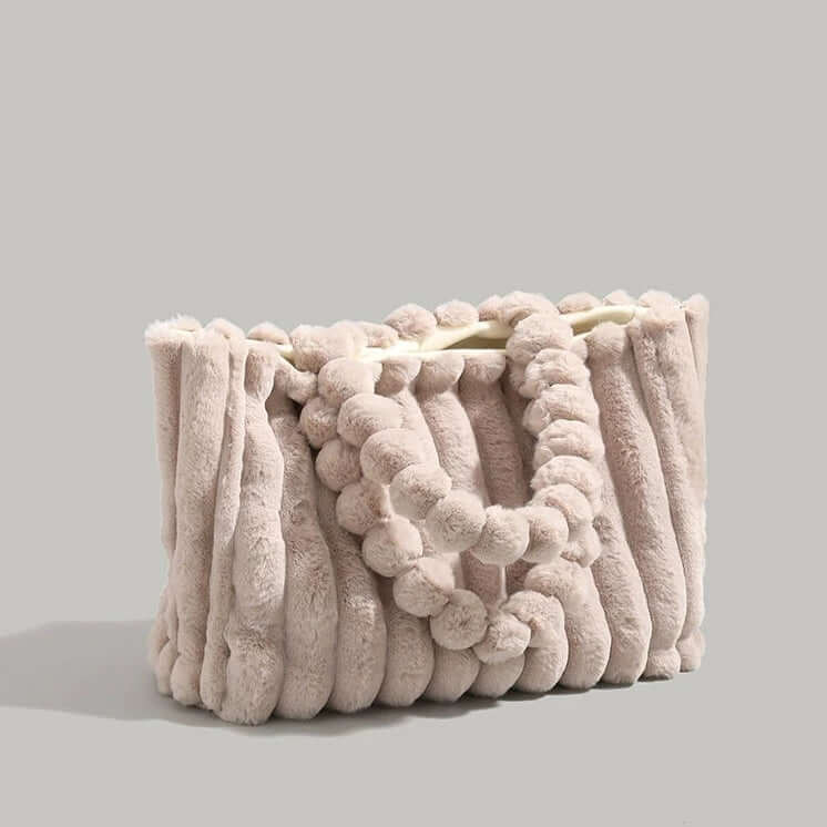 Women's Plush Ribbed Tote Bag by Juana Fashion