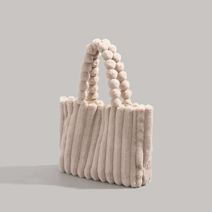 Women's Plush Ribbed Tote Bag by Juana Fashion