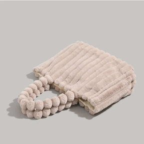 Women's Plush Ribbed Tote Bag by Juana Fashion
