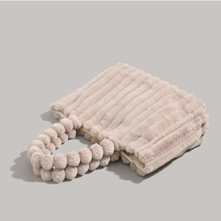 Women's Plush Ribbed Tote Bag by Juana Fashion