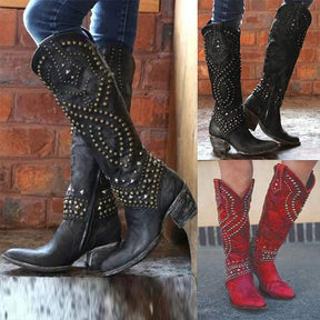 Women's Studded Knee High Boots — View 1