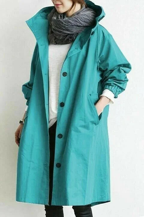 Women's Oversized Hooded Rain Jacket — View 2