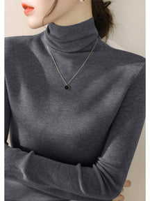 Women's Fitted Mock Neck Sweater — View 7