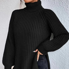 Women's Raglan Sleeve Mock Neck Sweater — View 5