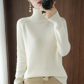 Women's Relaxed Fit Mock Neck Sweater — View 2