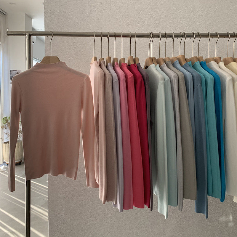 Women's Long Sleeve Mock Neck Sweater — View 1