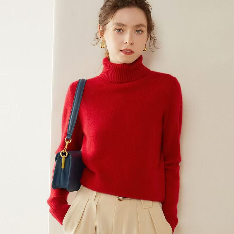 Women's Cashmere Turtleneck Sweater — View 2