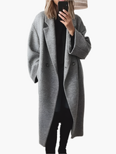 Women's Relaxed Button-Front Coat | Laura in Gray - Juana Fashion