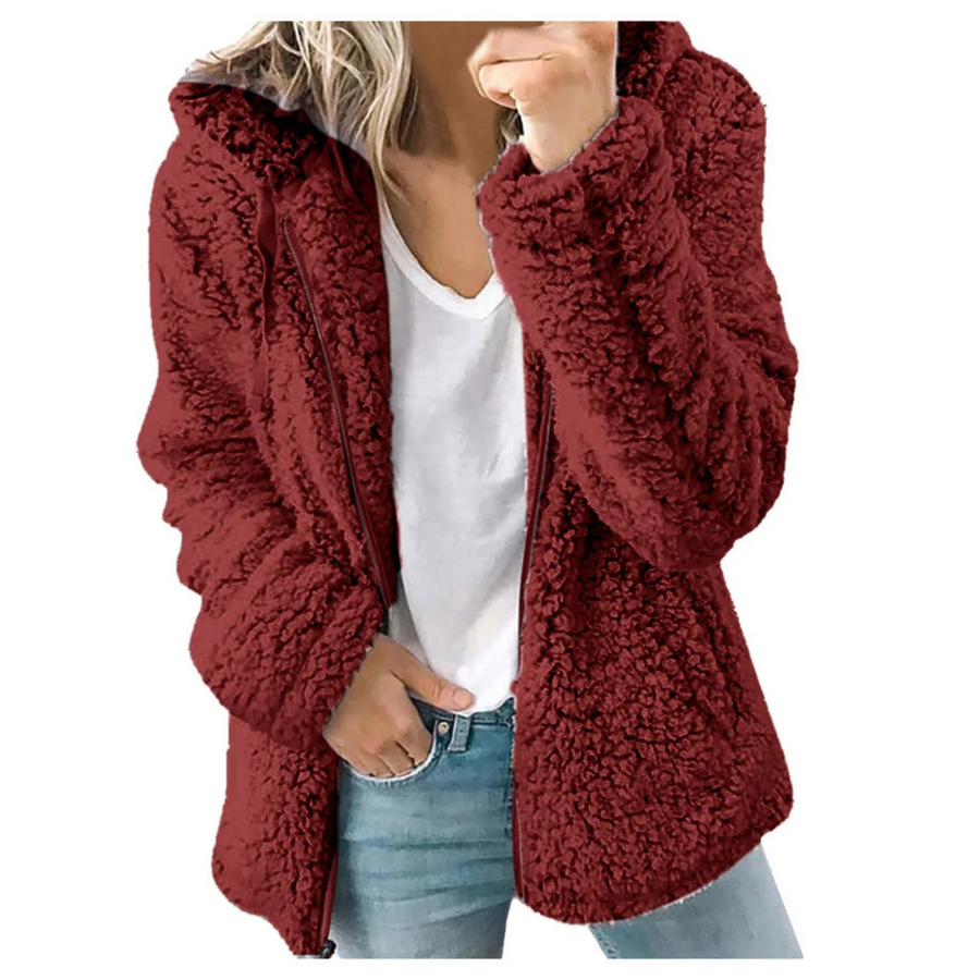 Women's Zip Front Hooded Vest — View 1