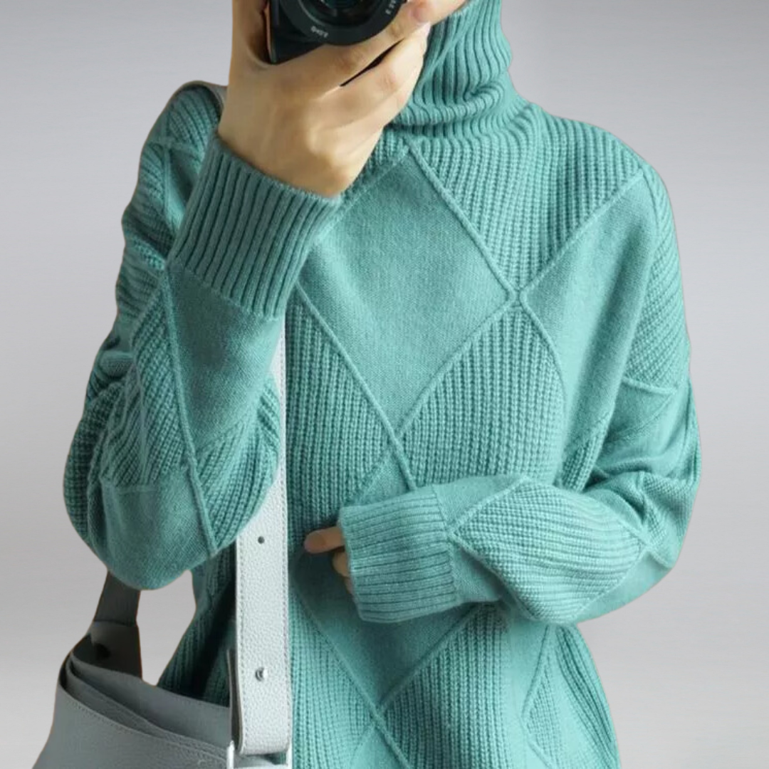 Women's Cashmere Turtleneck Sweater — View 8