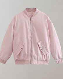 Women's Zip Front Bomber Jacket — View 7