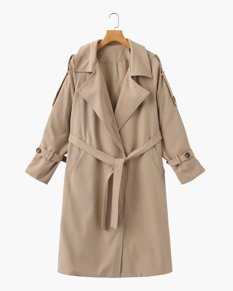 Women's Classic Trench Coat | Heritage in Beige - Juana Fashion