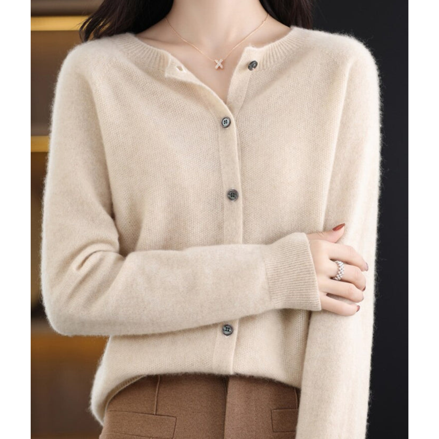 Women's Crewneck Cardigan — View 15