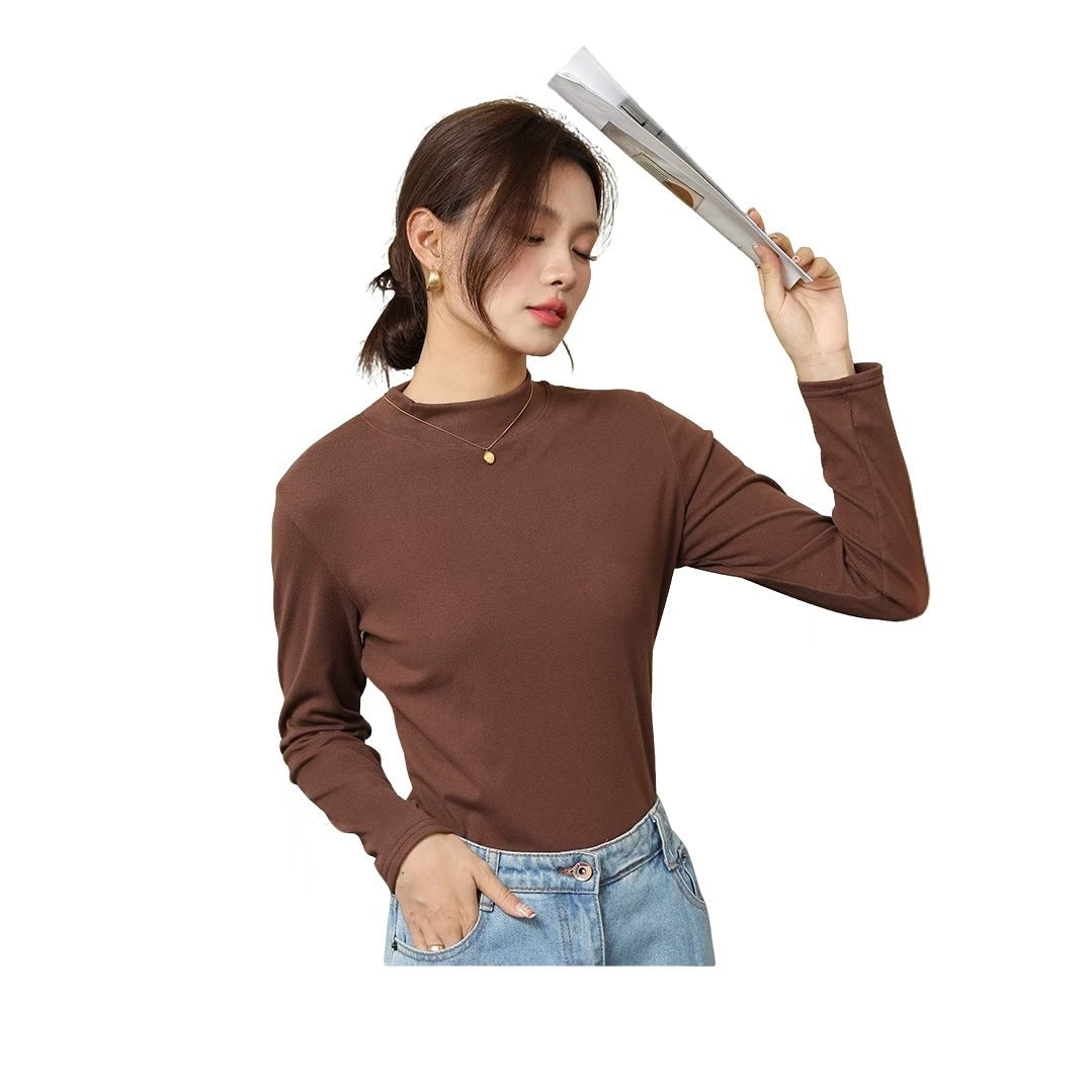 Women's Long Sleeve Mock Neck Top — View 3