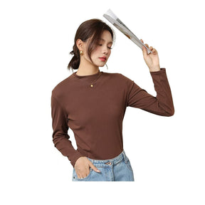 Women's Long Sleeve Mock Neck Top — View 3