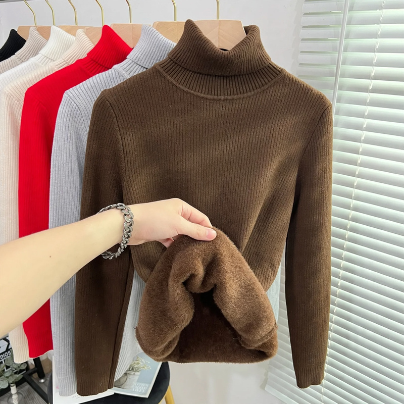 Women's Ribbed Turtleneck Sweater — View 5
