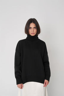 Women's Relaxed Fit Turtleneck Sweater — View 3