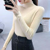 Women's Fitted Mock Neck Sweater — View 10