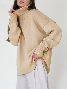 Women's Relaxed Fit Turtleneck Sweater — View 5