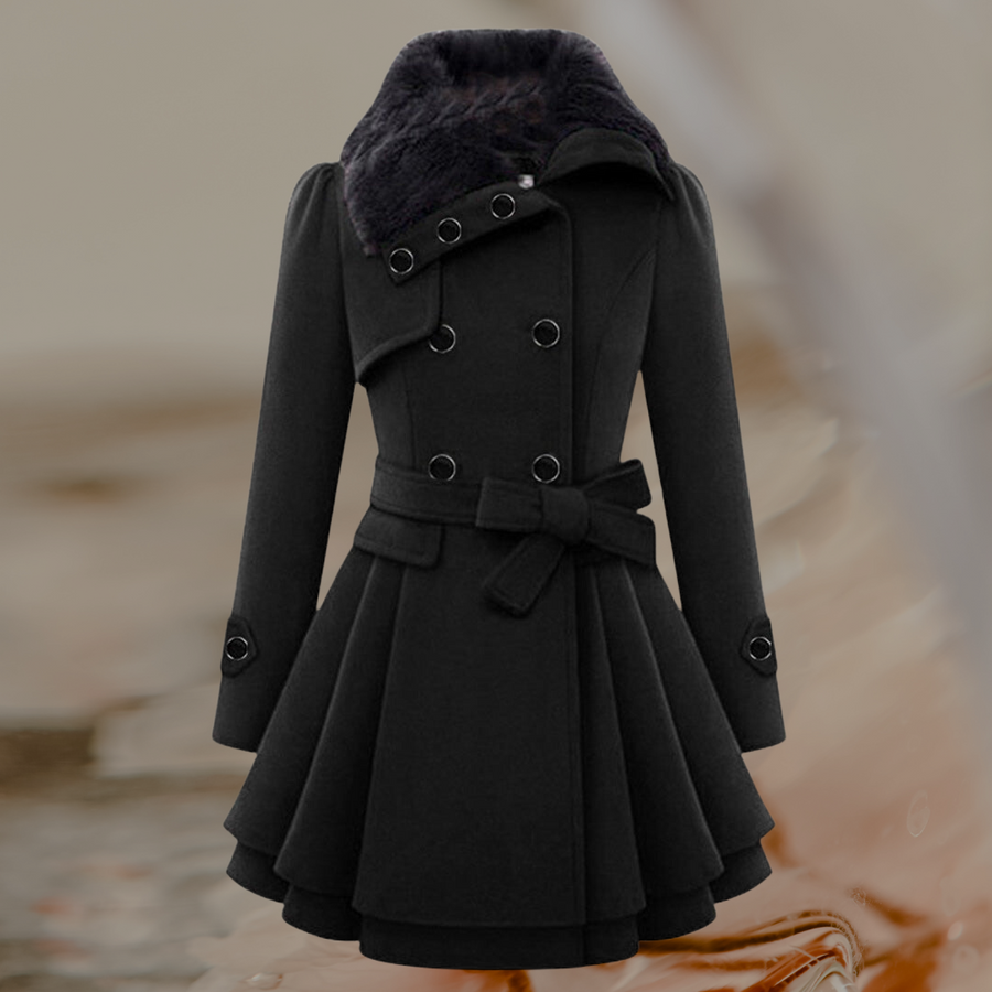 Women's Double Breasted Coat — View 2