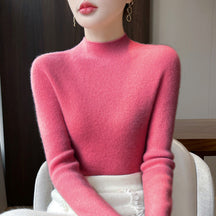Women's Fitted Mock Neck Sweater — View 12