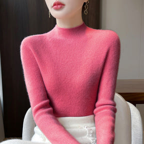 Women's Fitted Mock Neck Sweater — View 12