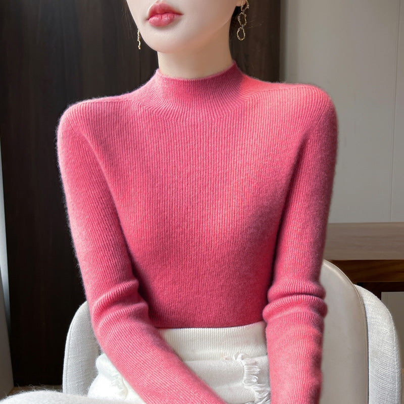 Women's Fitted Mock Neck Sweater — View 12