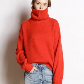 Women's Relaxed Fit Turtleneck Sweater — View 7