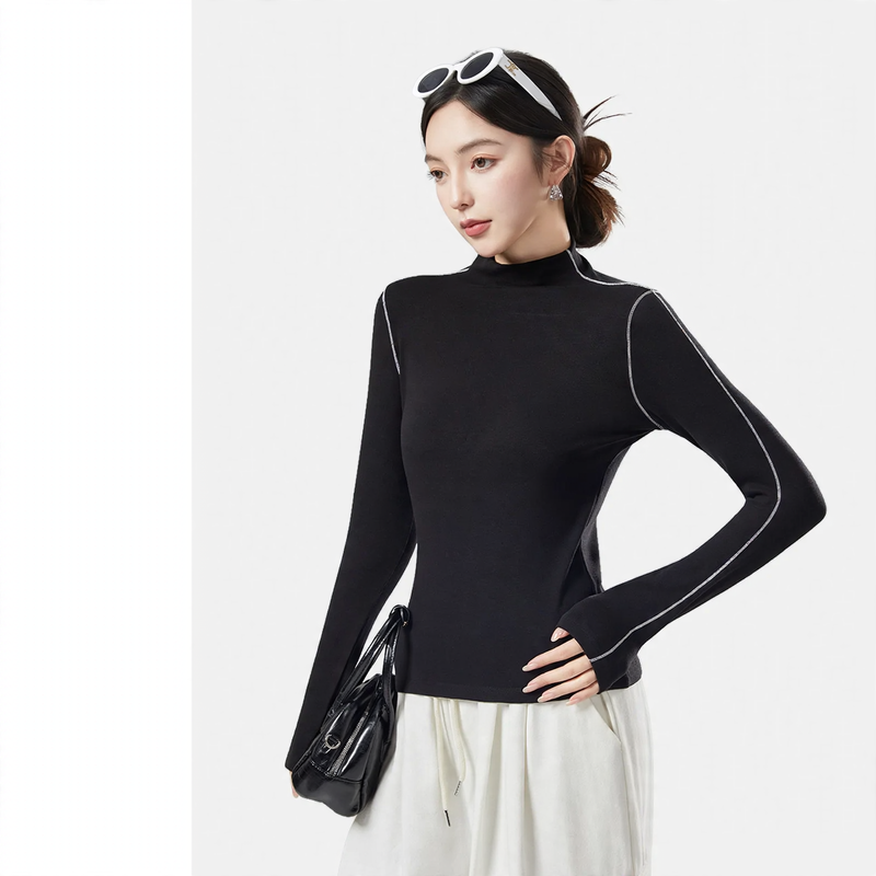 Women's Mock Neck Top — View 4