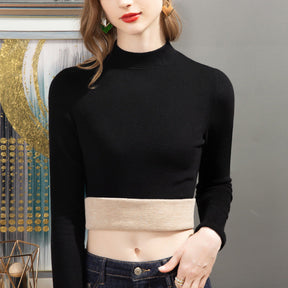 Women's Wool Long Sleeve Sweater — View 6