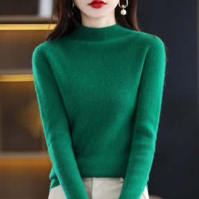 Women's Fitted Mock Neck Sweater — View 5