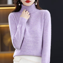 Women's Relaxed Fit Turtleneck Sweater — View 3