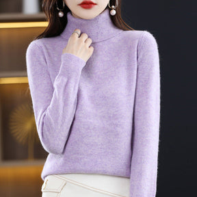 Women's Relaxed Fit Turtleneck Sweater — View 3