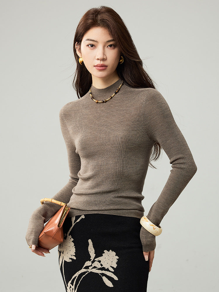 Women's Wool Turtleneck Sweater — View 3