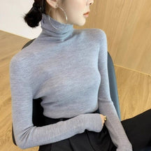 Women's Fitted Turtleneck Sweater — View 9