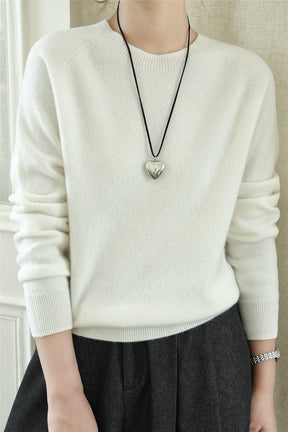 Women's Wool Relaxed Fit Crewneck Sweater — View 9