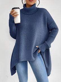 Women's Longline Turtleneck Sweater — View 7