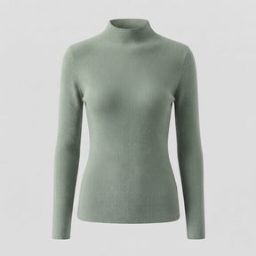 Women's Fitted Ribbed Textured Turtleneck Sweater — View 12