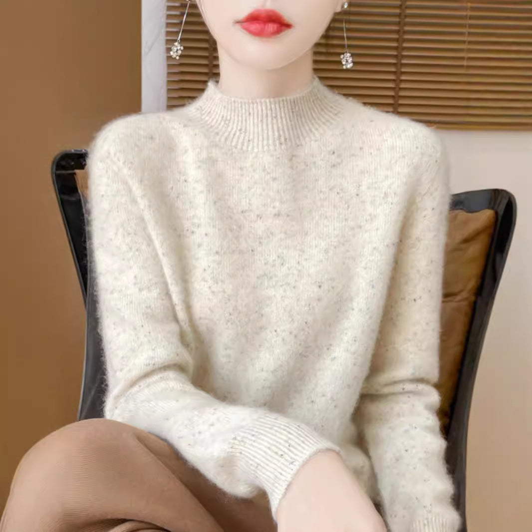 Women's Wool Mock Neck Sweater — View 2