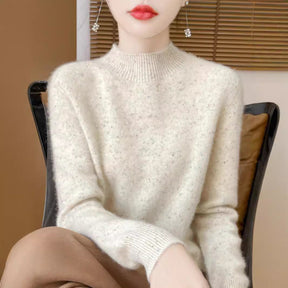 Women's Wool Mock Neck Sweater — View 2
